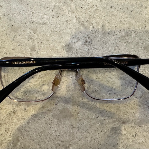 Dolce & Gabbana Black and Gold Cat-Eye Glasses - Picture 2 of 5